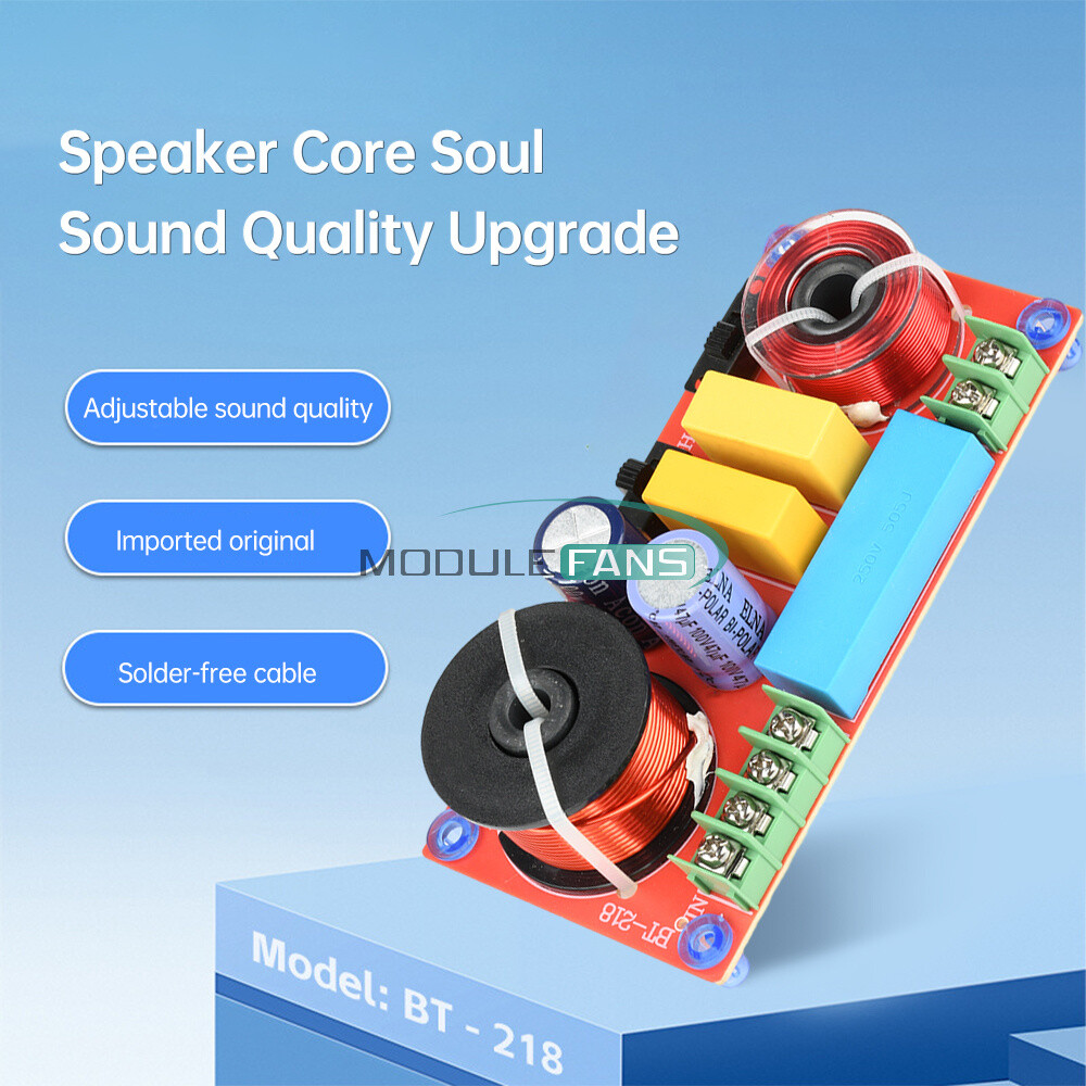 HiFi Bookshelf Speaker Crossover Adjustable 2-Way High Low Frequency Divider
