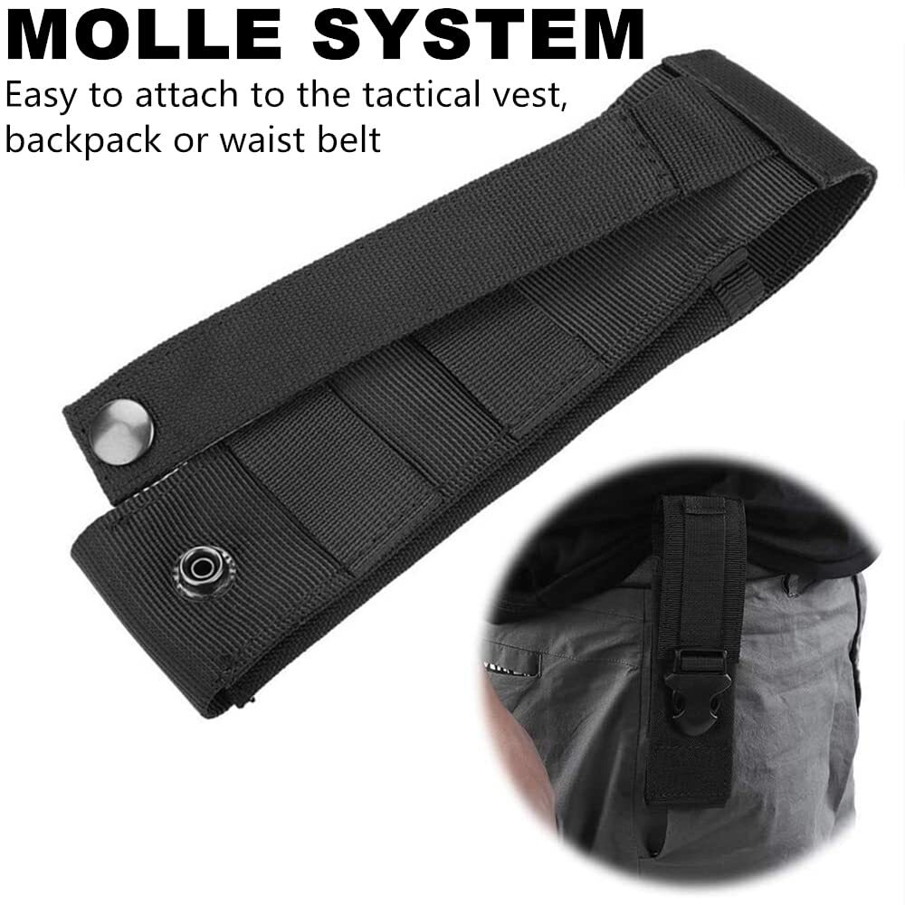 Multiuse Tool Pouch Holster Case with Adjustable Capacity for Holding Flashlight