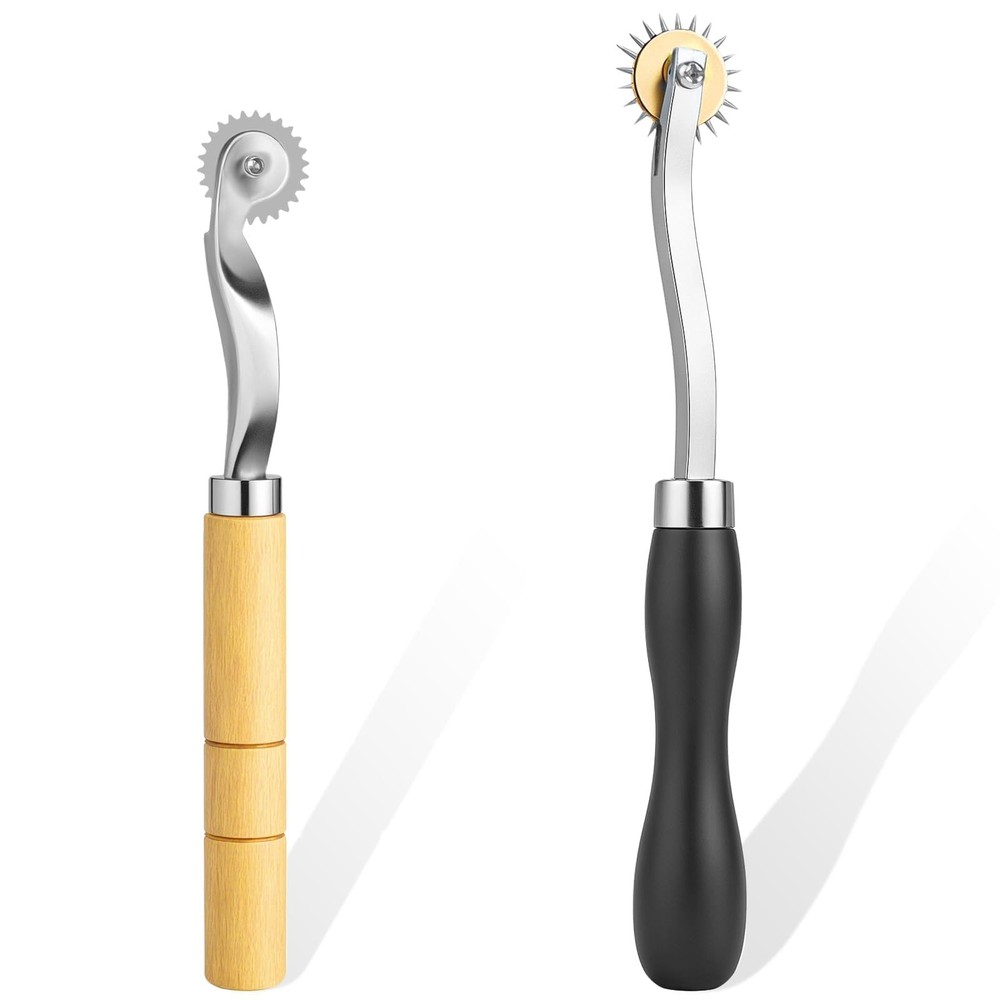2 PCS Tracing Wheel, Professional Perforator Tool with Wooden Handle, Tracing...