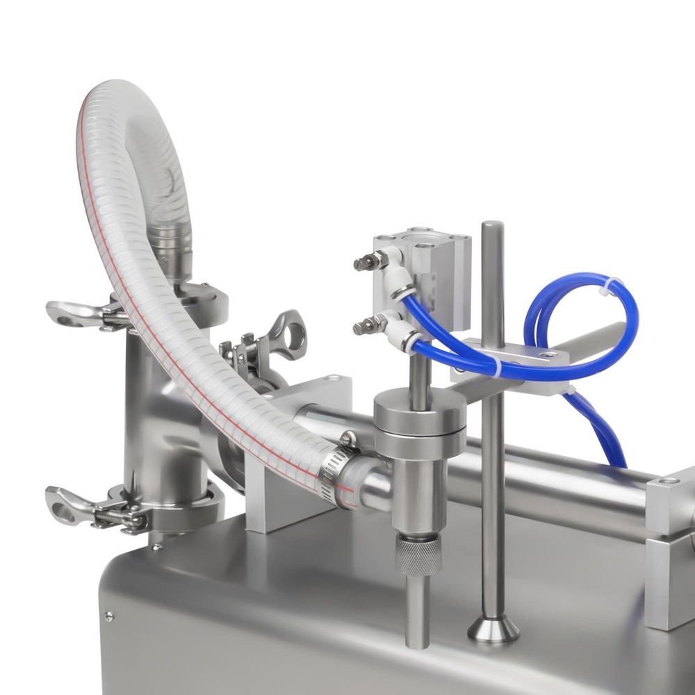 600ml Liquid Paste Filling Machine Pneumatic Bottle Pack Piston Filler & Hopper