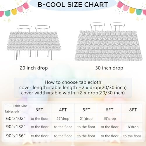 Tablecloth Rectangle 60 x102 Inches for Wedding 102" x 60" (Rectangular) White