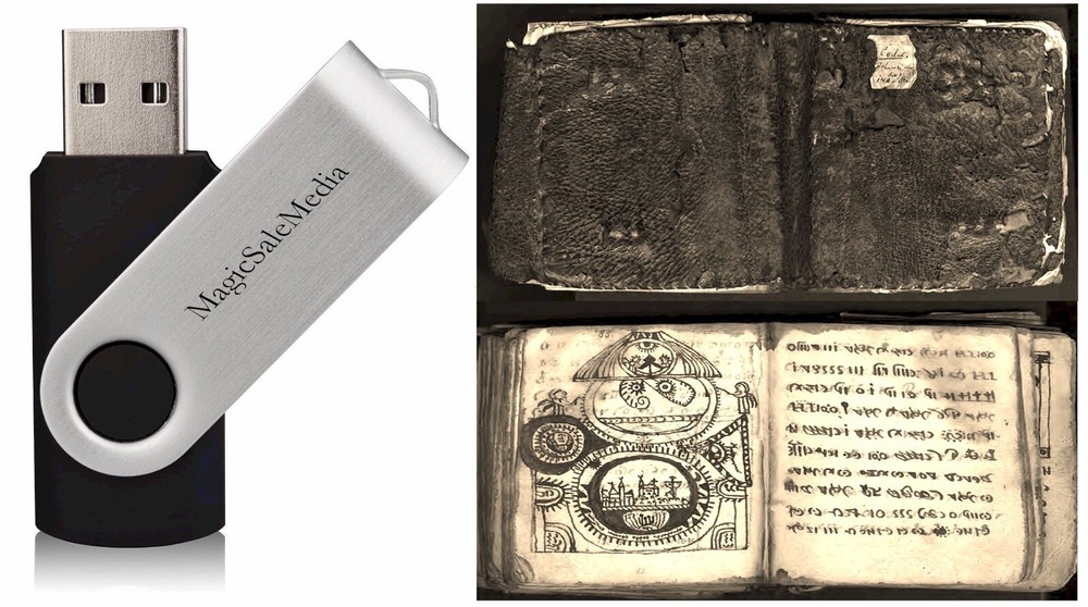 Rohonci Codex - Illustrated Mysterious Manuscript Cryptography Unsolved Code USB
