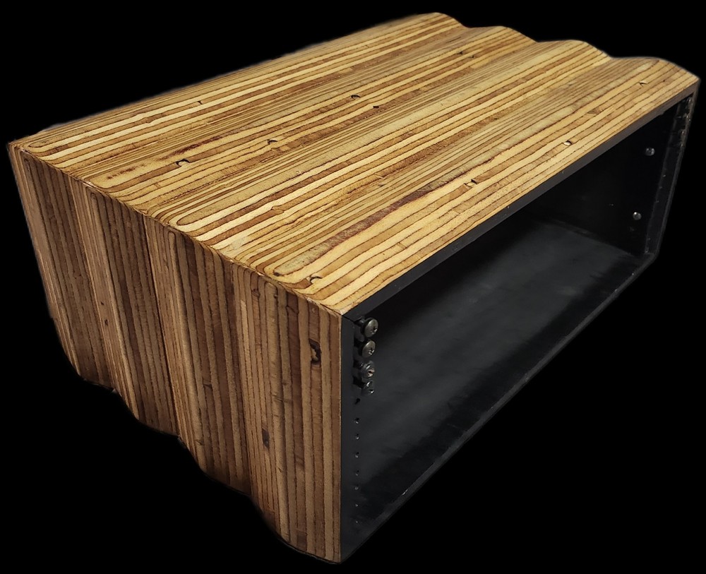 Custom Handmade 4U Wood Desktop Studio Rack.