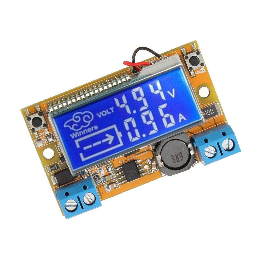 DC-DC step-down power supply adjustable push-button module with LCD display