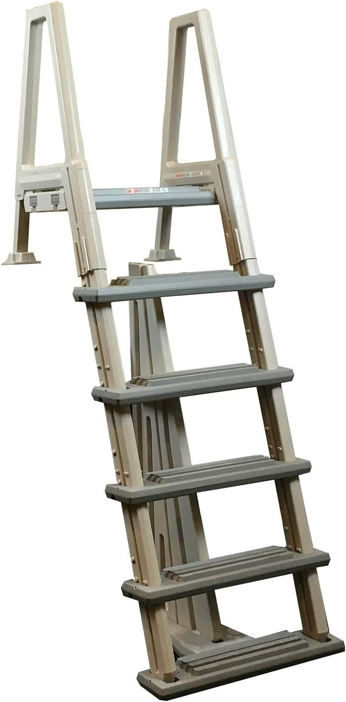 Confer 6000BX Inpool Above Ground Heavy Duty Swimming Pool Ladder - Warm Grey
