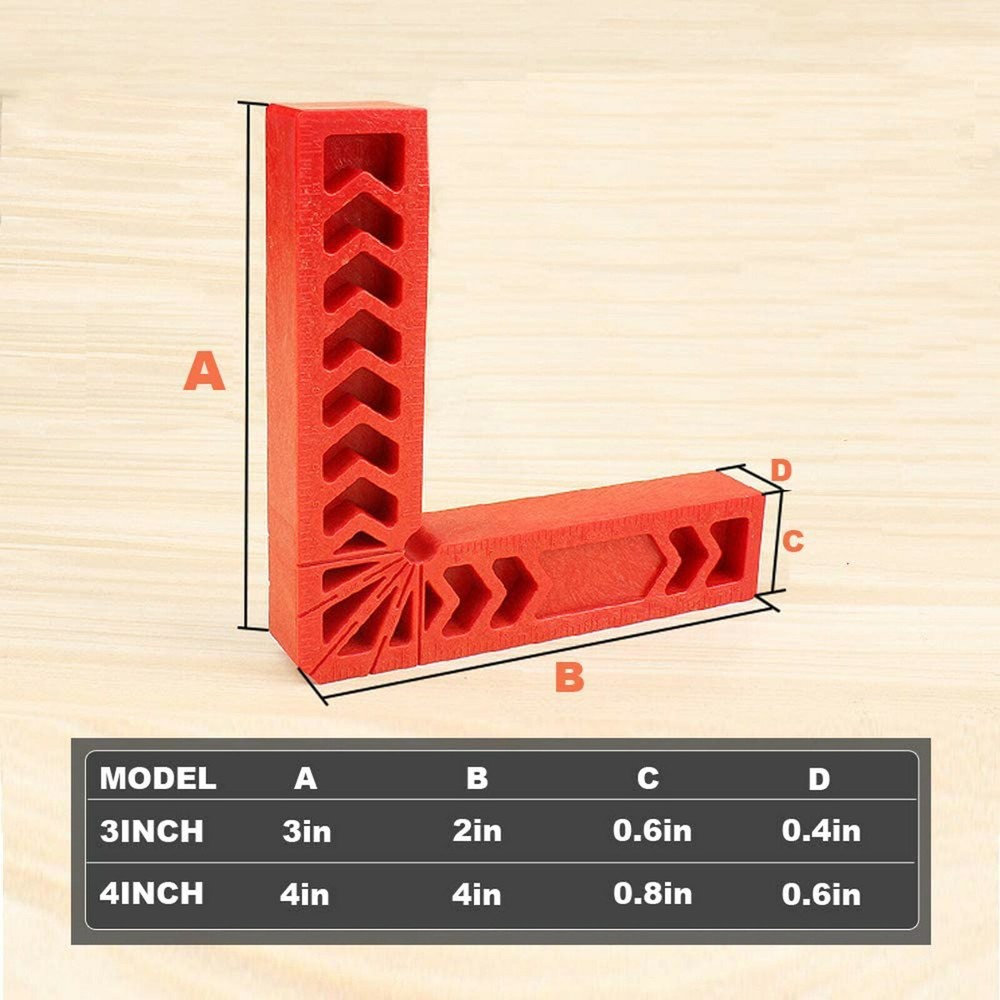 8Pcs Right Angle Corner Clamp Positioning Squares 90 Degree Right Angle L-Type