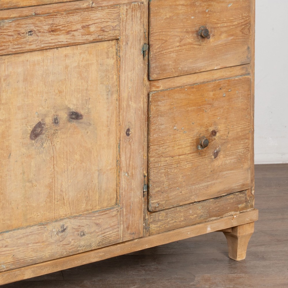 19th Century Swedish Rustic Pine Sideboard Console