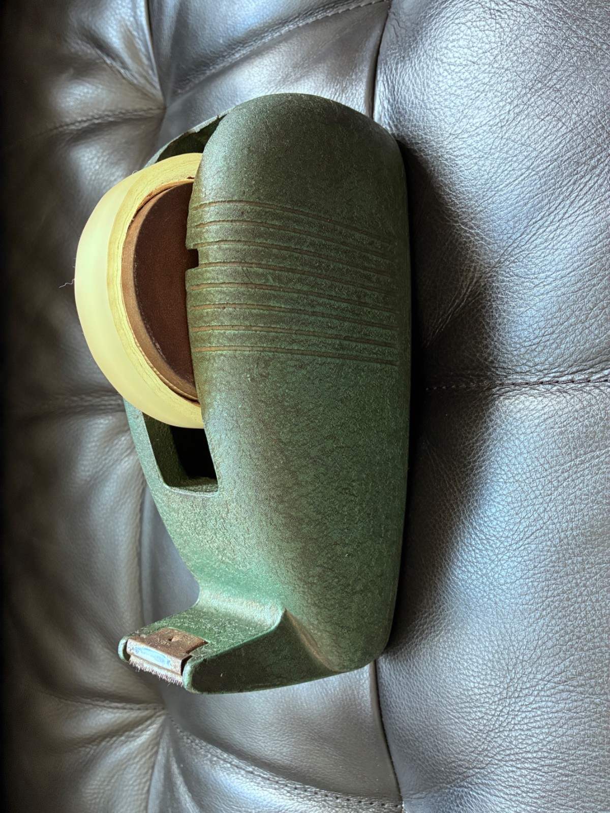 Vintage Industrial Cast Iron Whale Tail Scotch Tape Dispenser Steampunk Art Deco