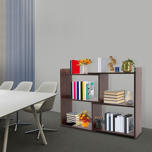 Open Storage Shelf, 3-Tier Bookcase, Retractable Storage Shelf