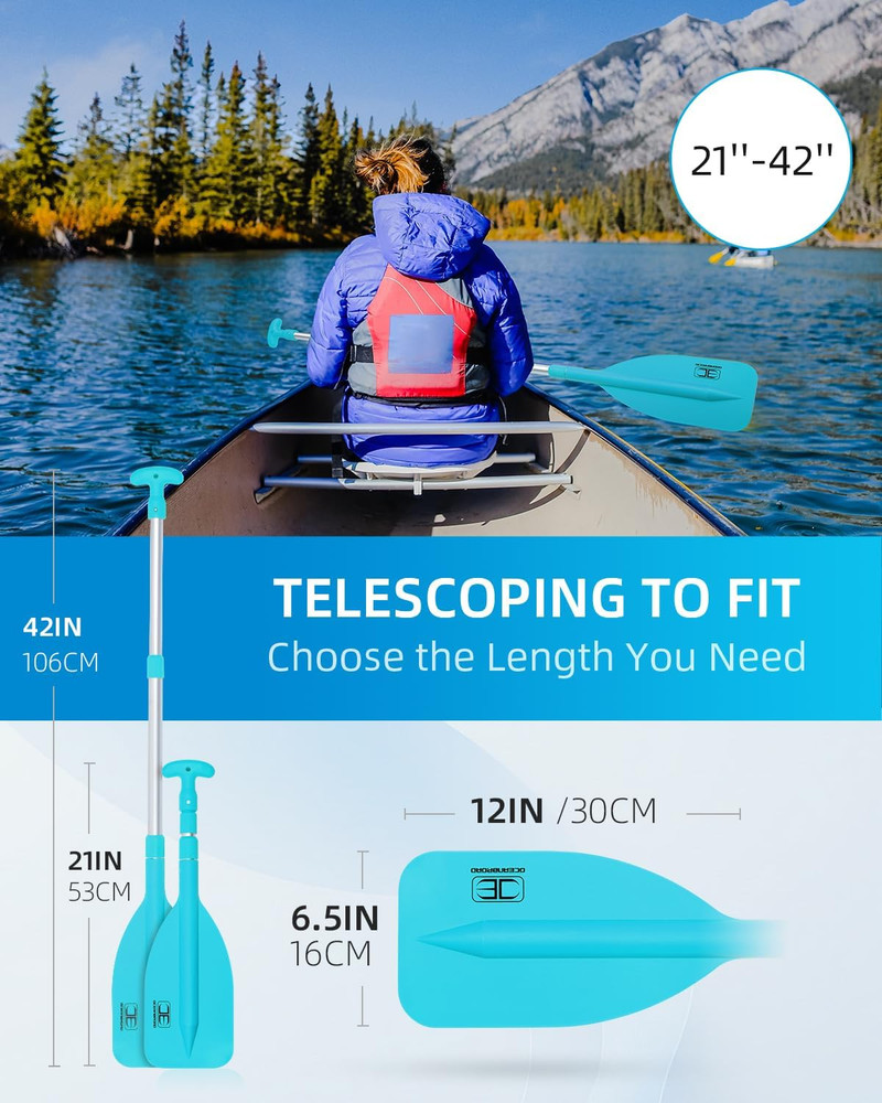 Telescoping Emergency Paddle 21''-42''（Assembling Required）/26''-54'' Aluminium