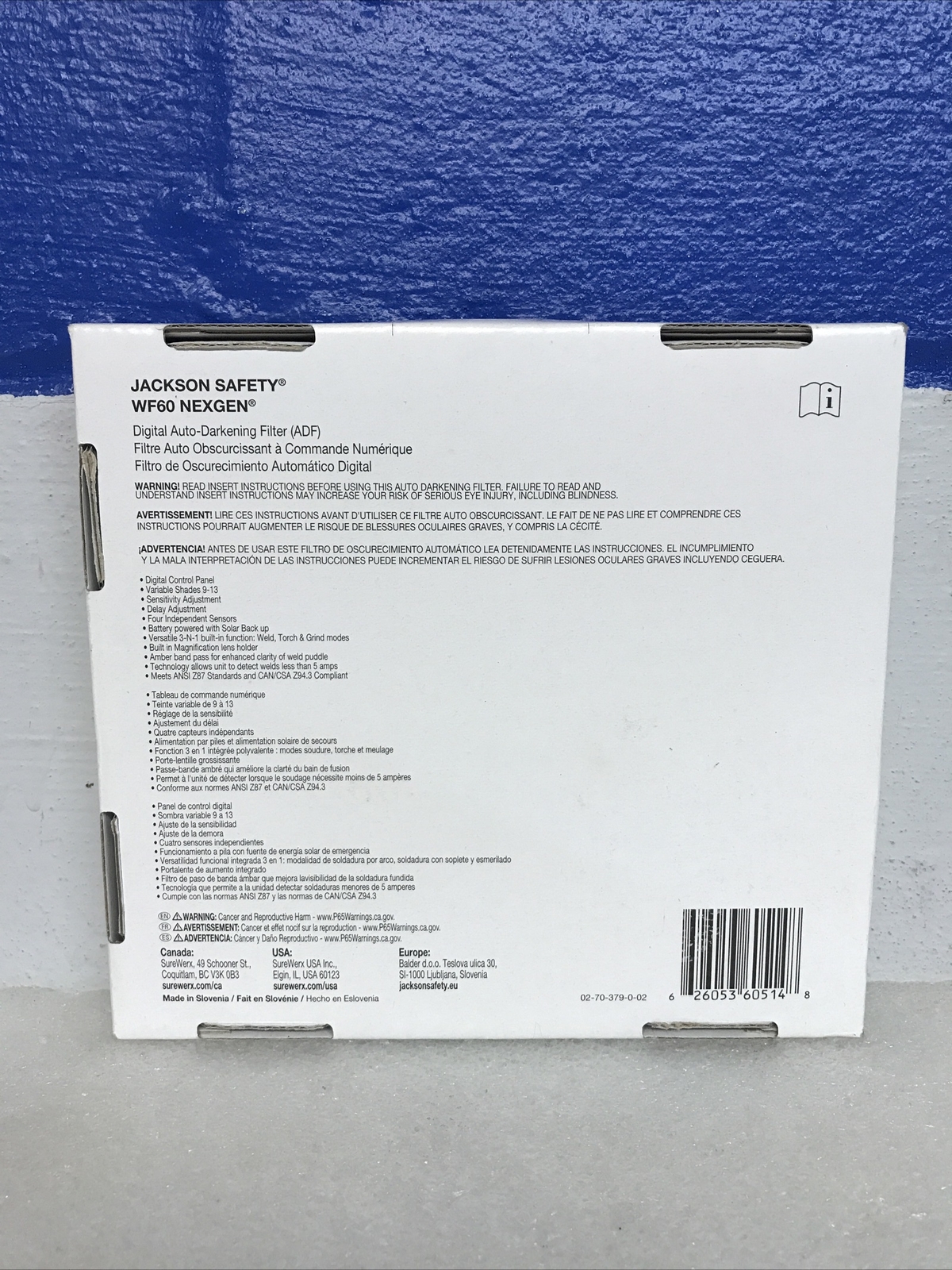 JACKSON WF60 Nexgen Digital Auto Darkening Filter ADF 16622 New In Original Box