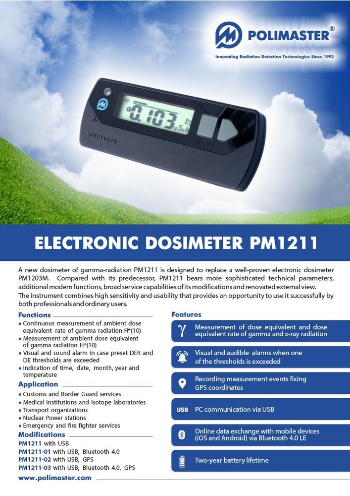 Personal Electronic Dosimeter PM 1211