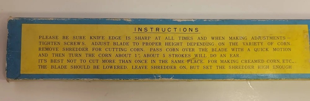 Kitchen Utensil- Corn Stripper - Used - Vintage - Includes Box - Uniquely Fun!