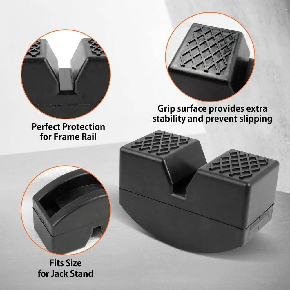 Jack Pad Adapter For Jack Stands 3 Ton Rubber Frame Rail Protector Jack Pad Adap