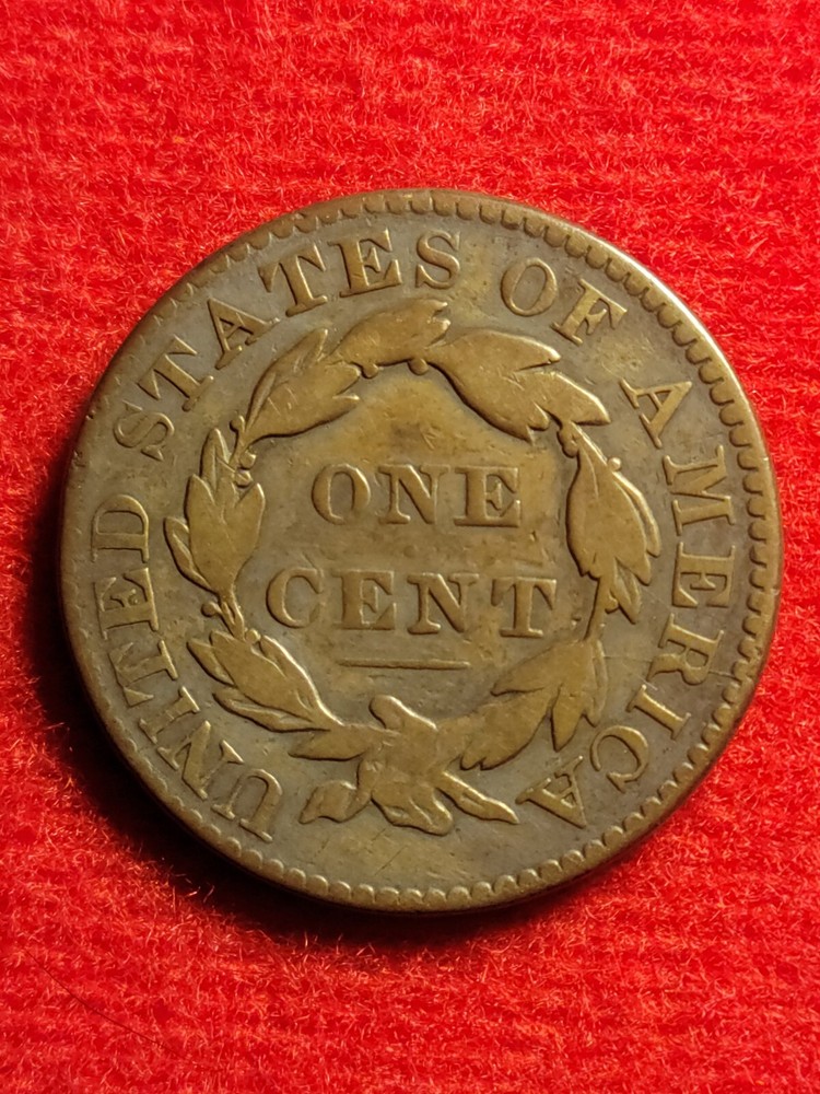 1829 large cent N-4 Large Letters