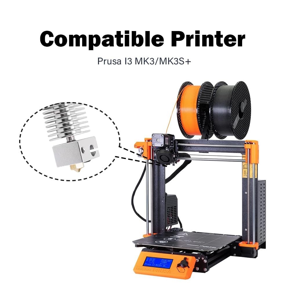 3D Printer Hotend Kit with Nozzles for Prusa I3 MK3 MK3S Plus Replacement