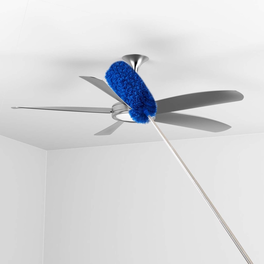 Cobweb Duster with Extension Pole, Washable Cleaning Duster Kit with 2 Duster...