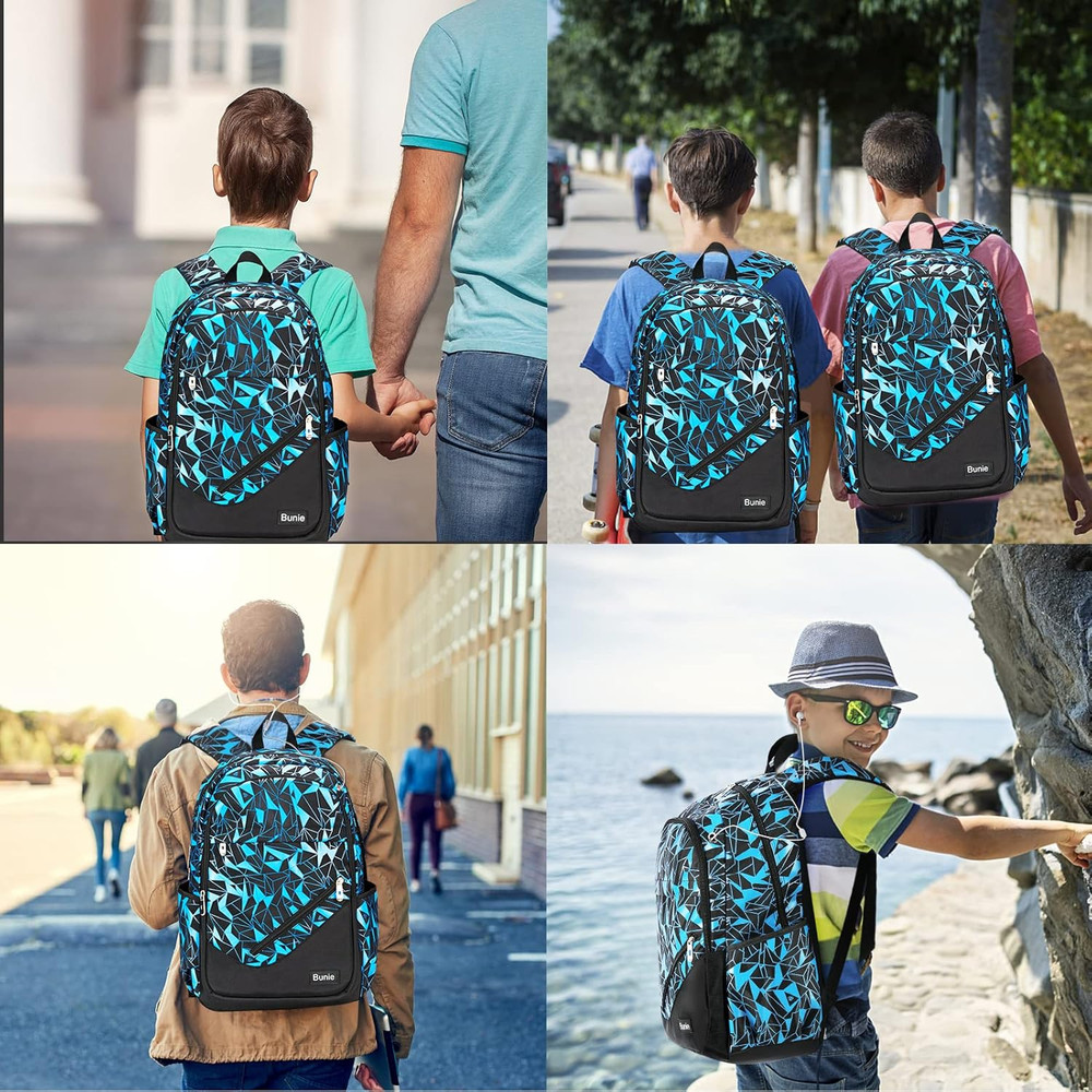 Large School Backpack for Boys Age 7-16 Elementary Middle High School