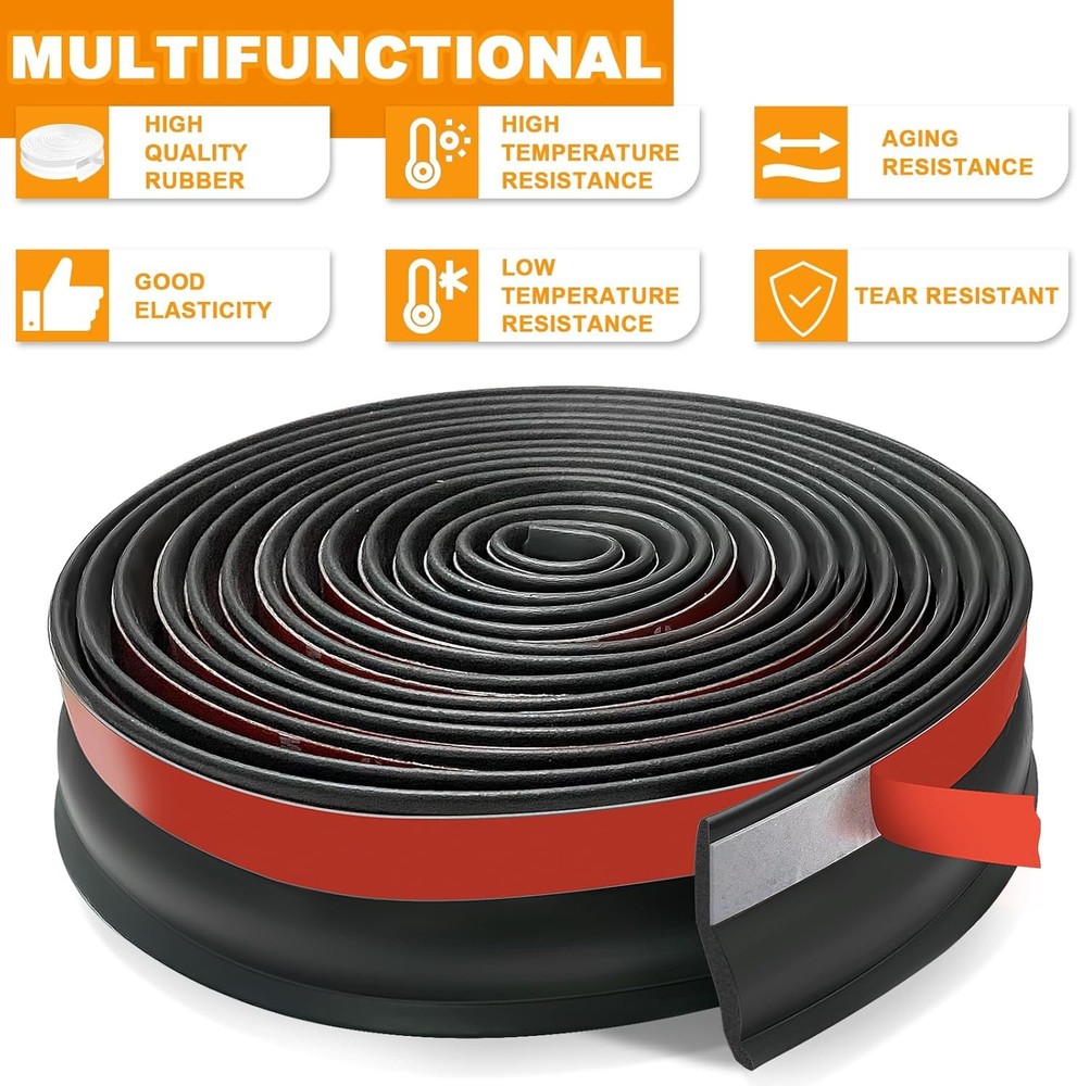 Universal Garage Door Threshold Seals Bottom Rubber Replacement, weatherproofing