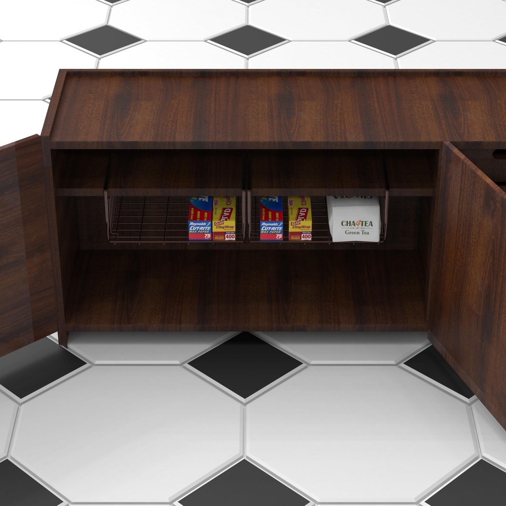 Bronze Under Shelf Baskets 2-Pack - Simple Storage Solution for Your Home