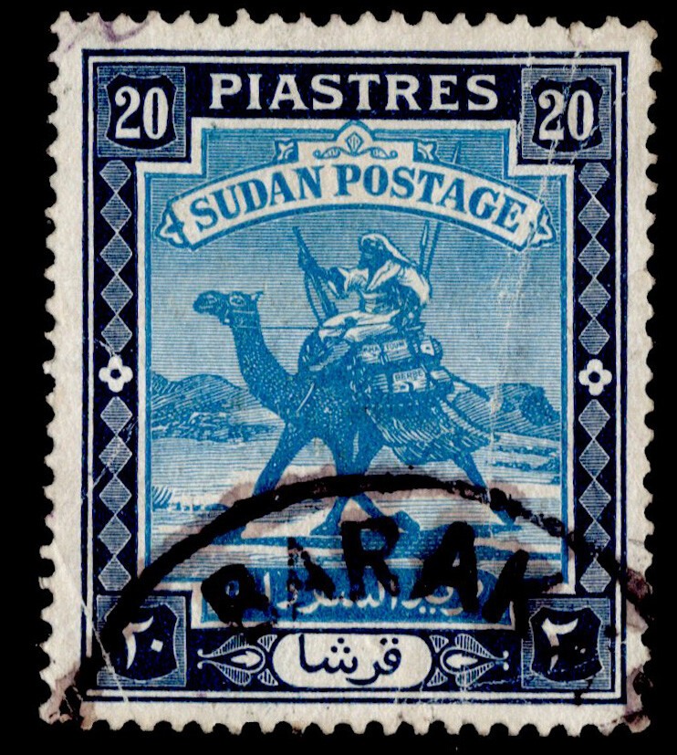Sudan Scott 50 with Barakat postmark  with crease.