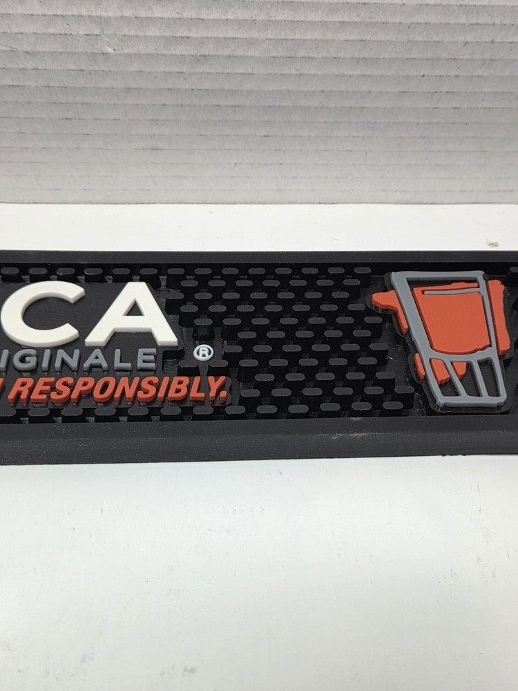 TUACA Black Rubber Bar Rail Runner Spill Mat