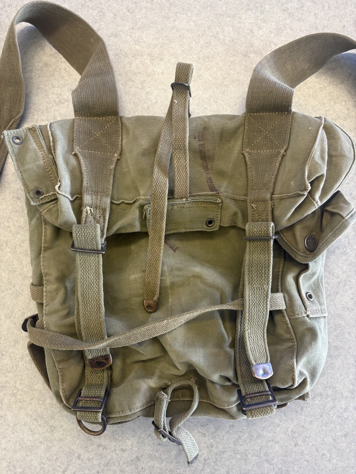 WW2 Era Authentic US Military M1945 Upper Combat Field Pack Backpack