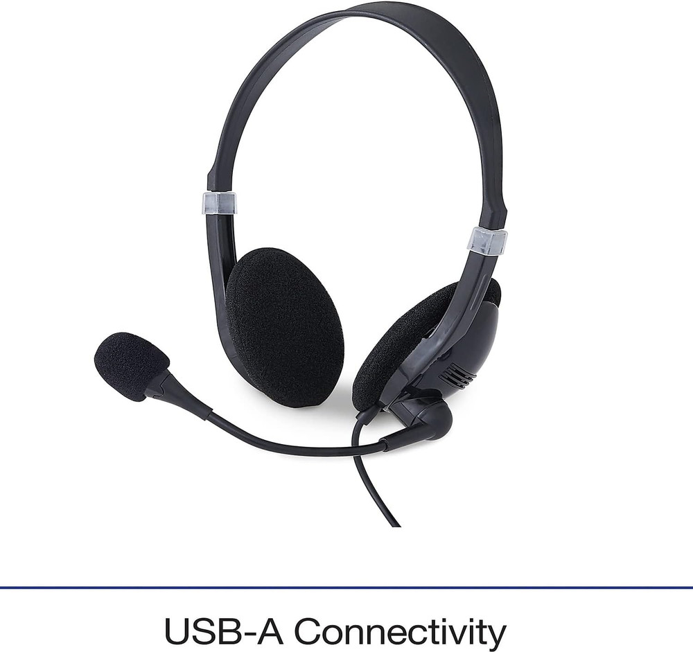 Stereo USB Headset with Microphone and In-Line Remote