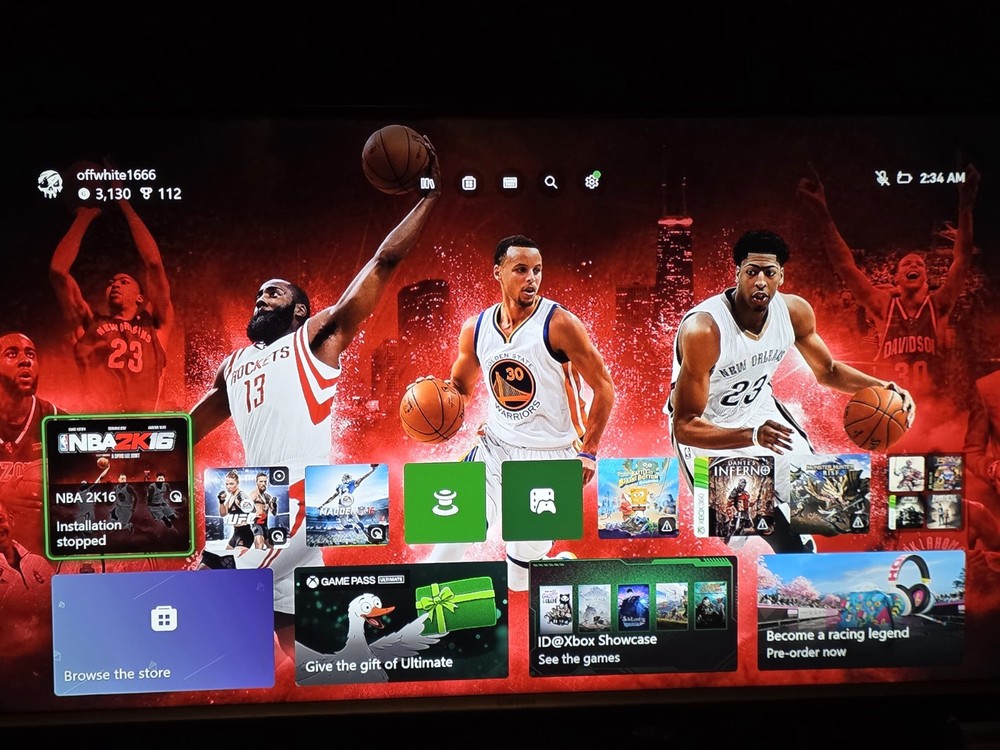 Microsoft Xbox One Console Bundle W/ 9 Games 2 Controllers Power Cord Tested