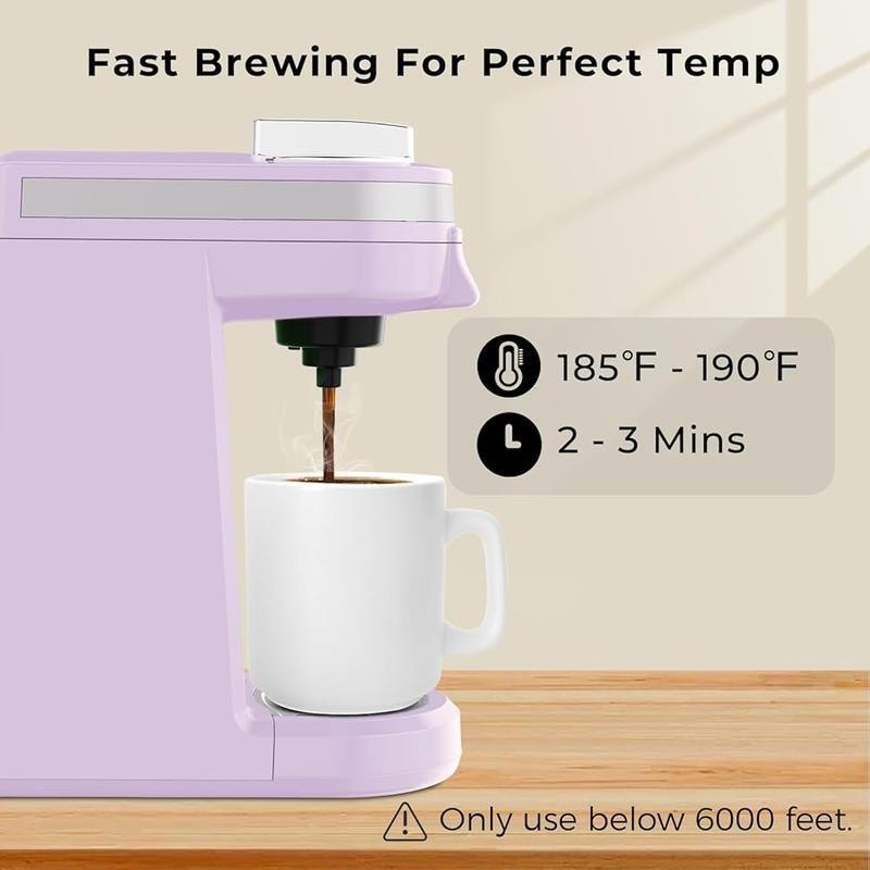 Mini Coffee Maker Single Serve Machine K Cup Compact Portable Easy Brew 1 Cup US