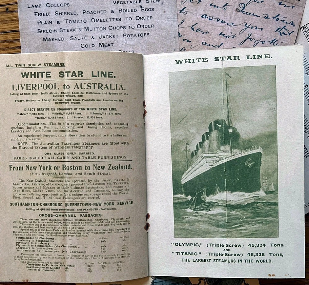 White Star Line Titanic Document Box Collection