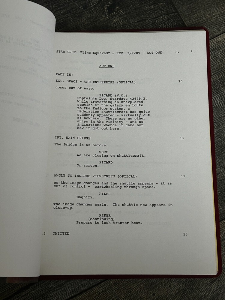 STAR TREK Script The Next Generation Time Squared Revised Final Draft