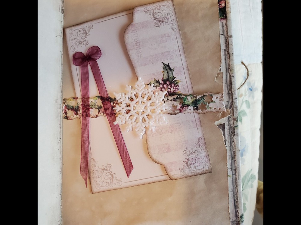 Completed Large Art / Junk Journal Christmas Handmade