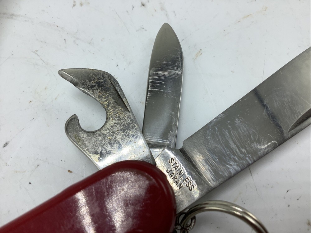 Vintage Sharp 8-Piece Advertising Folding Pocket Knife Multi-Tool