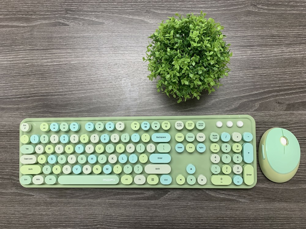 Mofii Colorful Computer Wireless Keyboard Mouse Combos, PC/Laptop/Mac