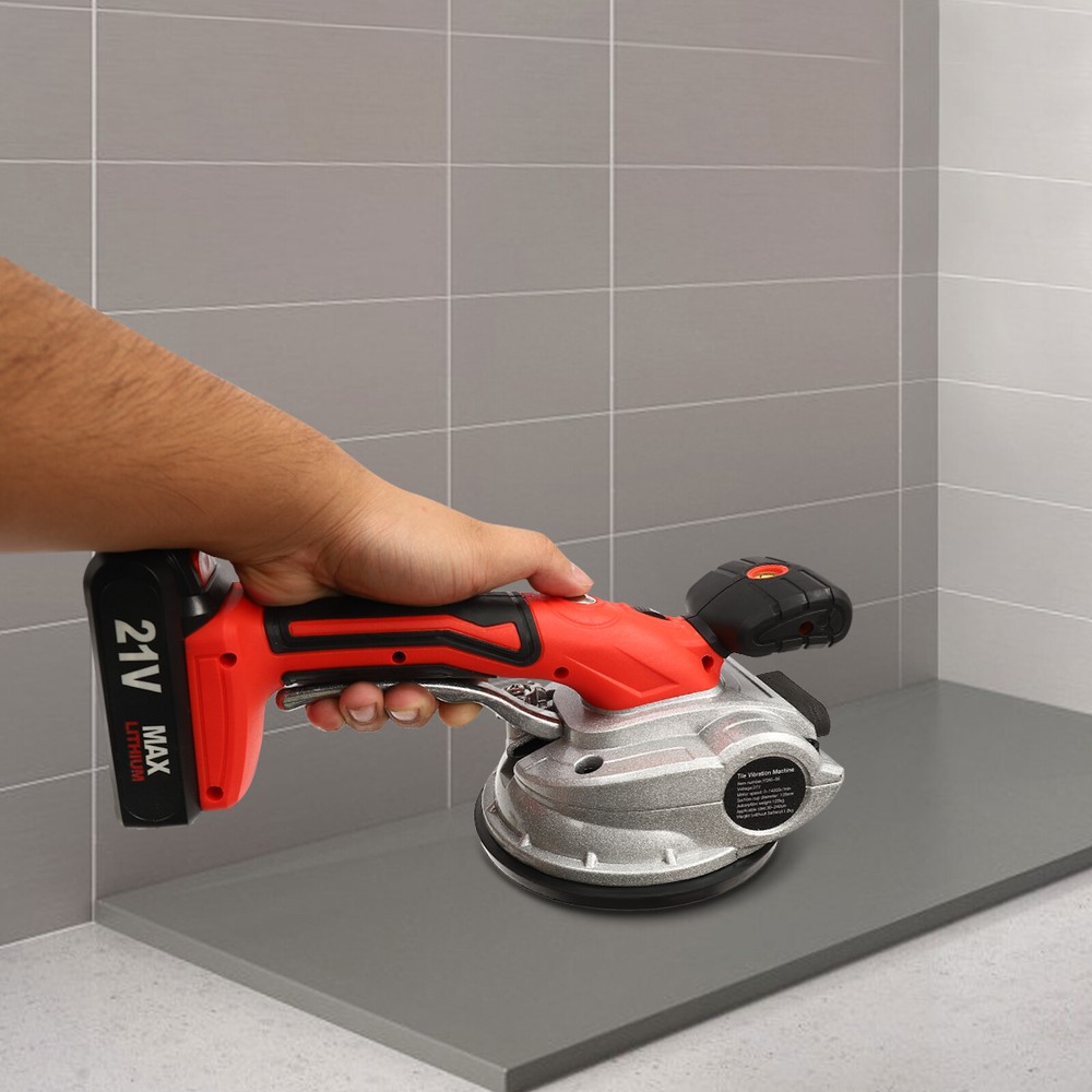 6 Speed Tile Vibration Machine Handheld Tile Tiling Machine 13.5cm Disc Diameter