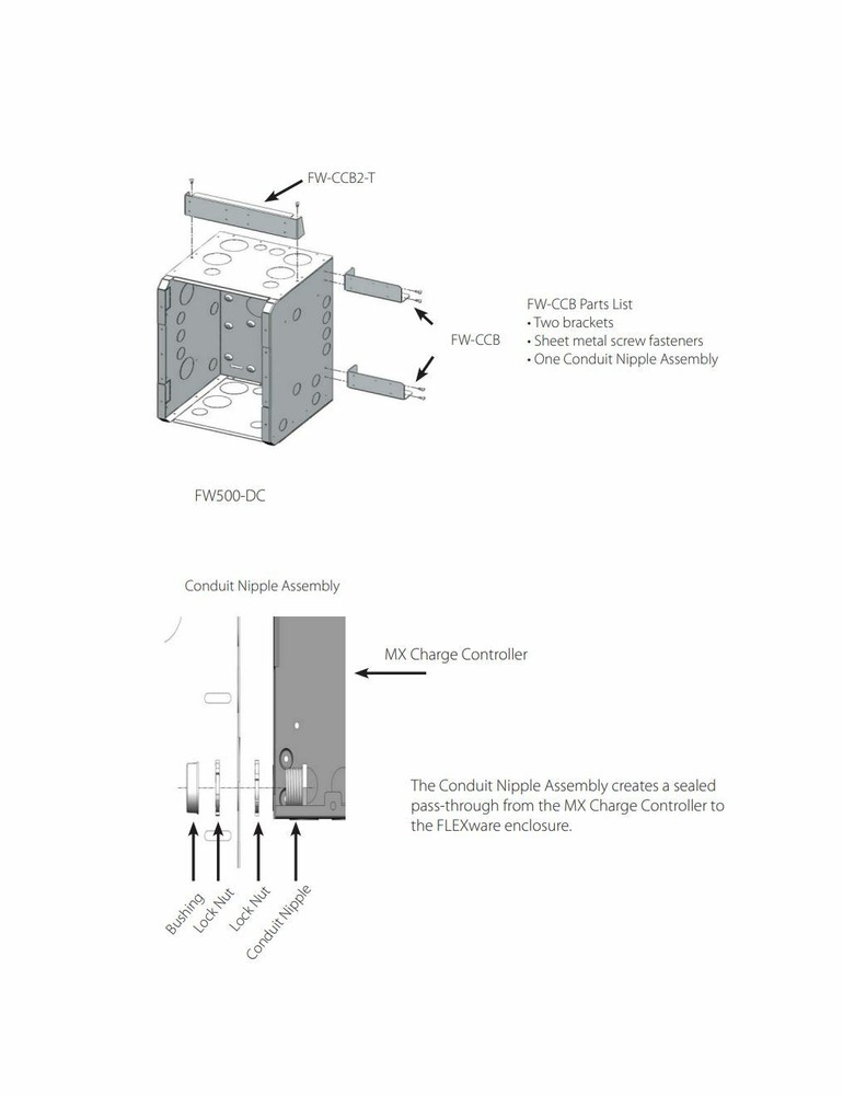 OutBack Power FW-CCB2-T FLEXware Mounting Bracket