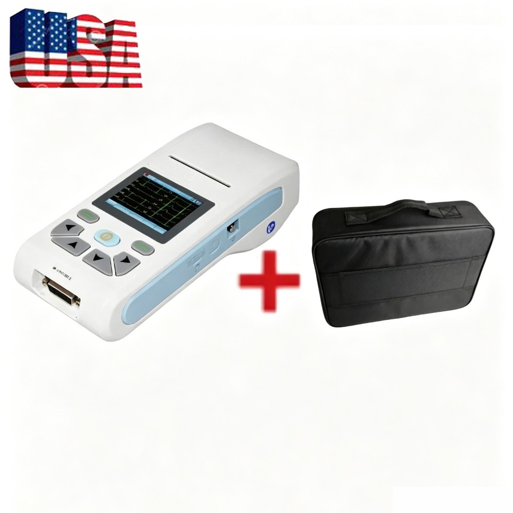 ECG90A 12 Lead EKG/ECG Machine | Touch Screen | Built-in Printer | Free Software