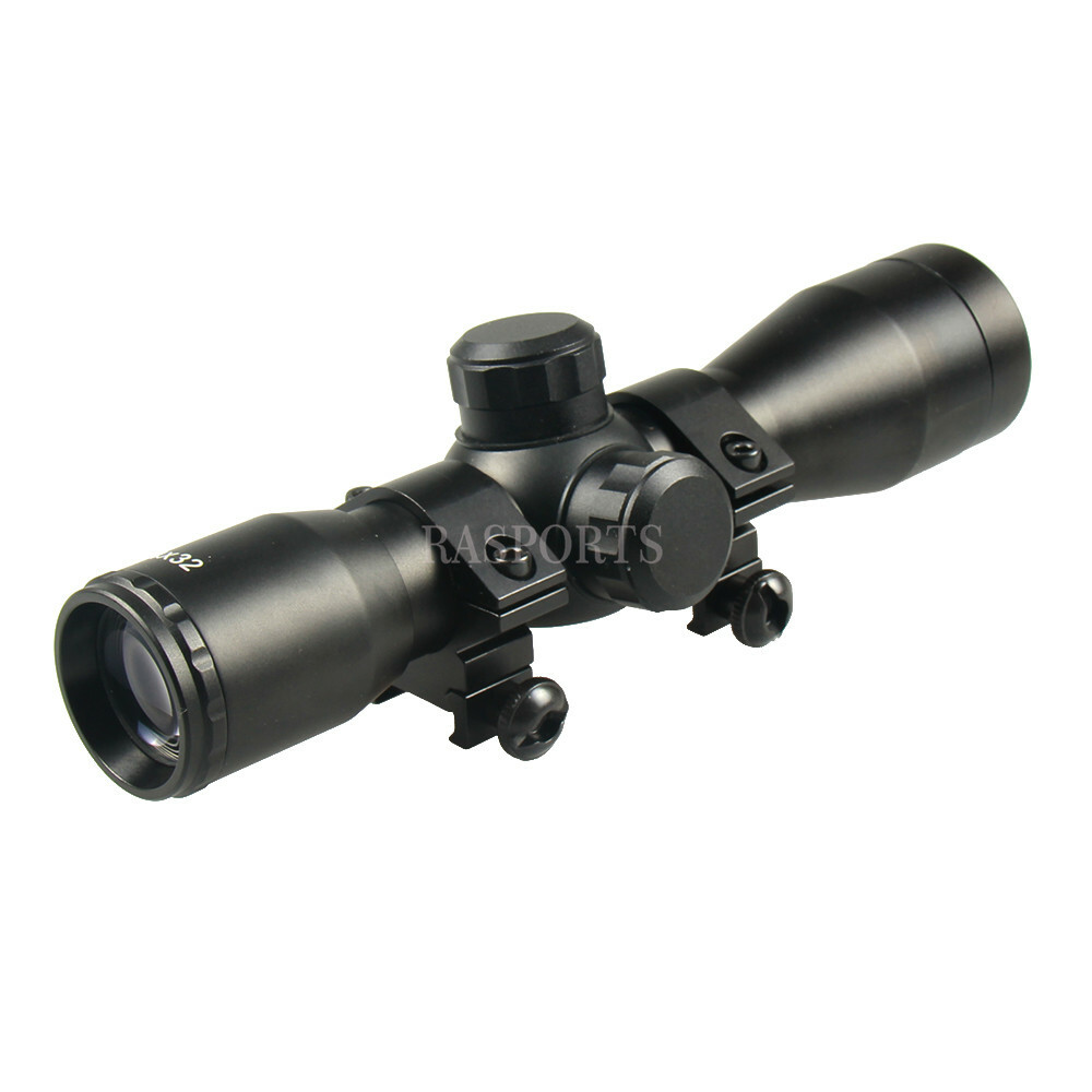Tactical 4X32 Compact RANGEFINDER .223 .308 Scope /w Rings