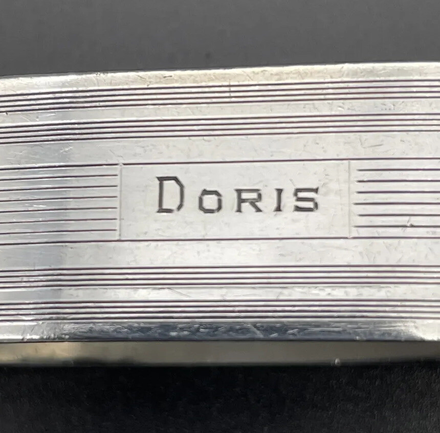 Sterling Silver Napkin Ring Name Engraved “DORIS” Art Deco