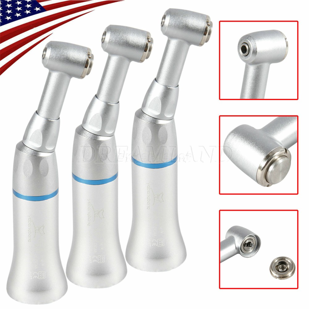 3 pc Dental Contra Angle Handpiece E-type Push Button Head Slow Low Speed CA2.35