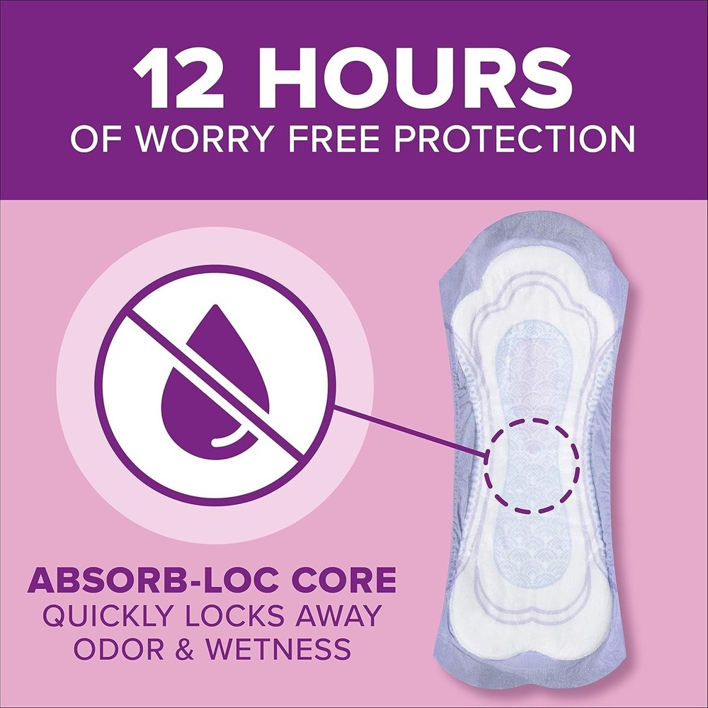 Incontinence & Postpartum Pads for Bladder Leaks, 5 Drop Maximum Absorbency, ...