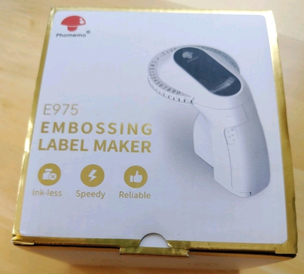 Phomemo E975 Embossing Label Maker Machine with 3 Tapes