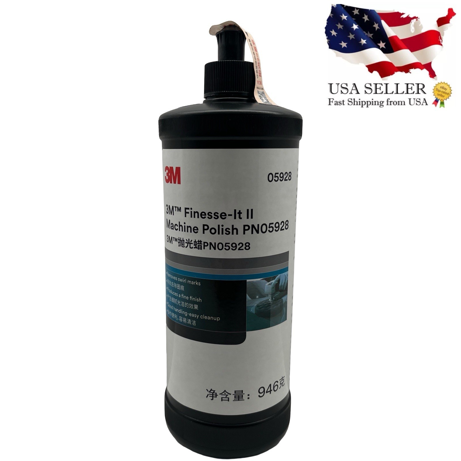 3M 05928 Finesse-it II Machine Polish Car Repair Paint Buffing 5928 (Quart) SALE