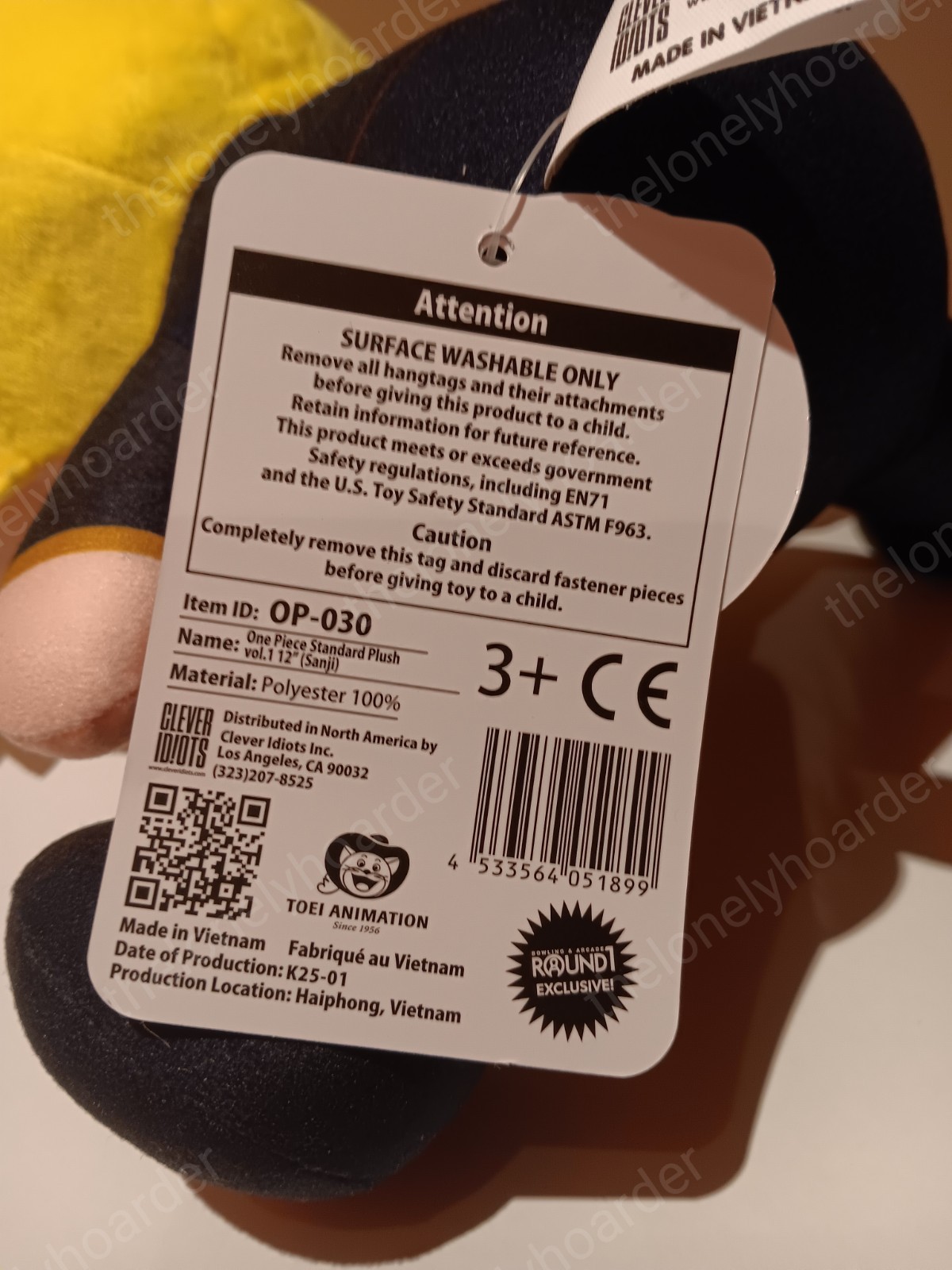 One Piece Sanji 12" Plush Vol.1 Standard New US Seller