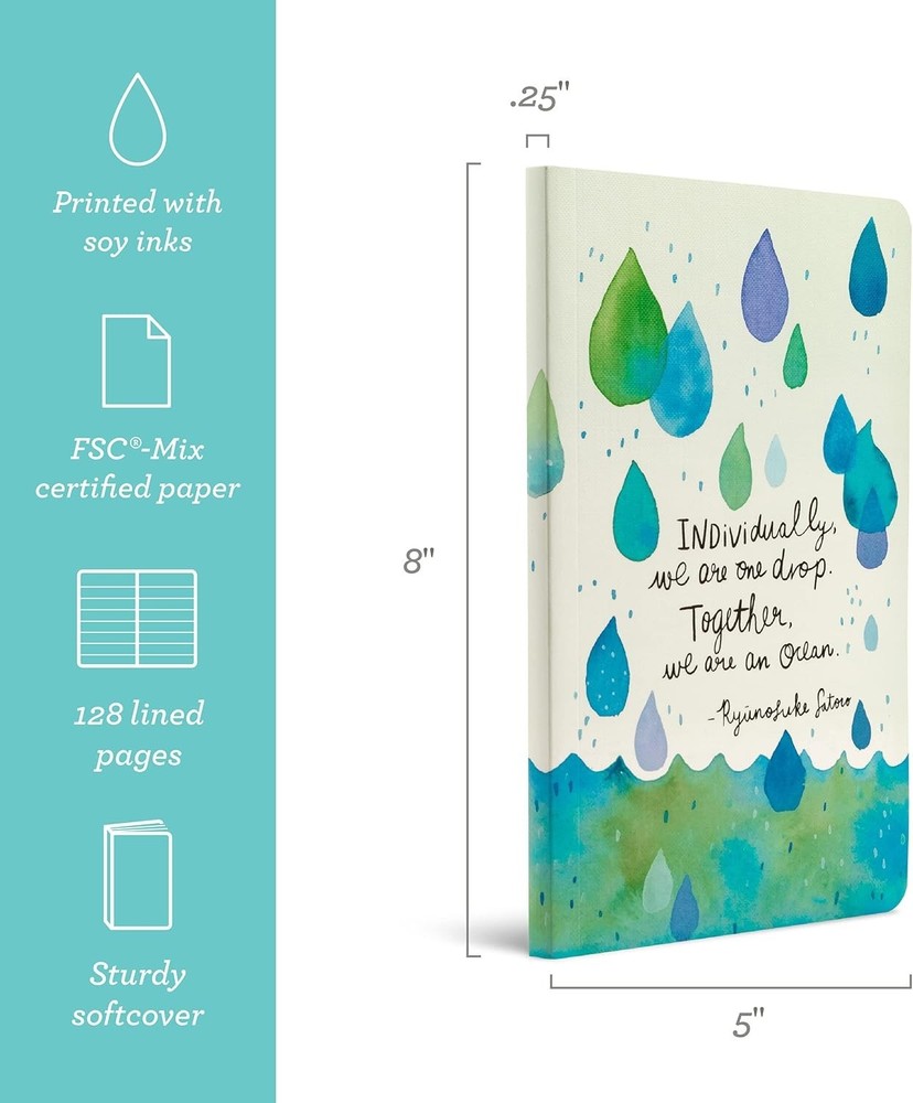 Compact Ocean Blue Journaling Notebook - 128 Lined Pages for Every Occasion