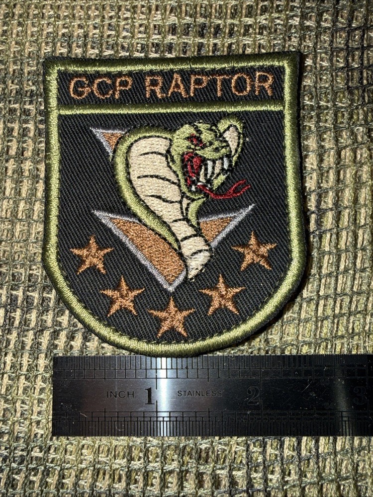 French NATO Forces Forces GCP COMANDO Task Force Raptor OD Pocket Patch FFL