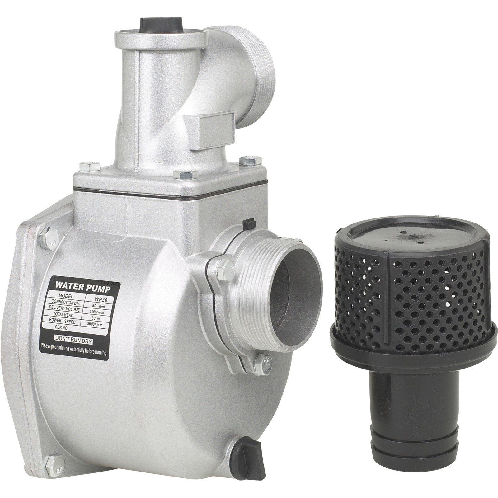 Semi-Trash Water Pump ONLY, For Straight Keyed Shafts, 3in. Ports, 14,265 GPH