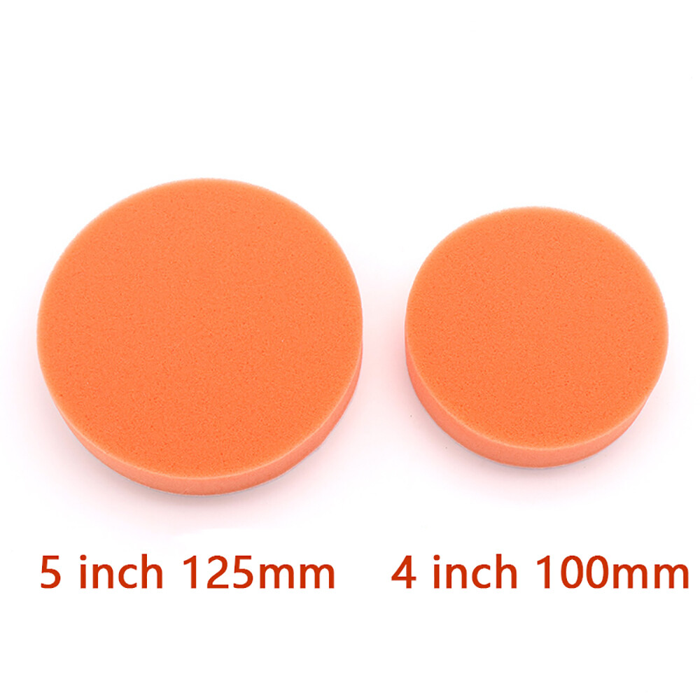 Polishing Sponge Pad Buffing Buffer Pads Waxing, Hook and Loop Back 100mm 125 mm