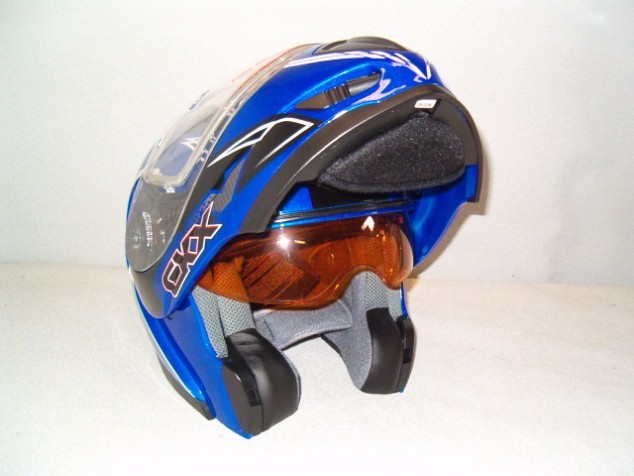 Blue Kimpex Trans Epsilon Medium Front Flip Helmet-$154